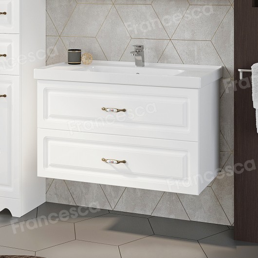 Тумба с раковиной Francesca Империя 90 подвесная Тумба с раковиной Francesca Империя 90 подвесная