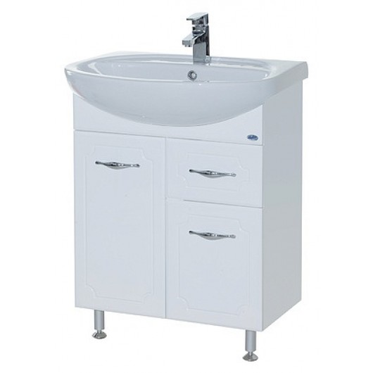 Тумба с раковиной Bellezza Стелла 65 1 ящик белая