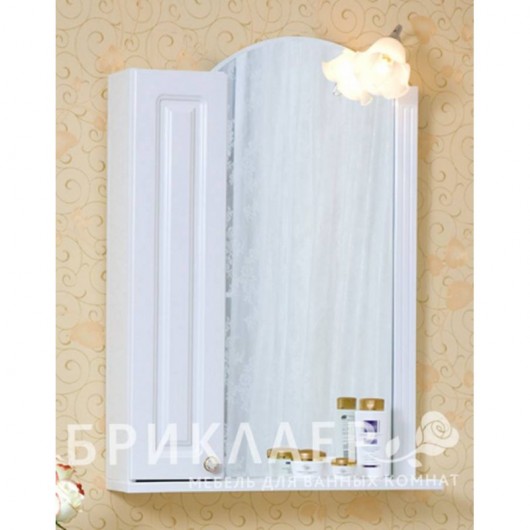 Зеркало-шкаф Бриклаер Анна 60 L, белый