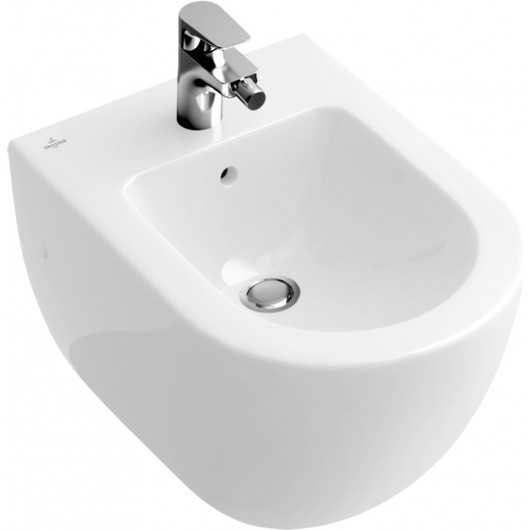 Биде подвесное Villeroy & Boch Subway 7400 00R1 alpin, Сeramicplus Биде подвесное Villeroy & Boch Subway 7400 00R1 alpin, Сeramicplus