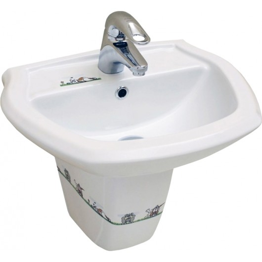 Раковина Serel For children 8701DOGR с полупьедесталом