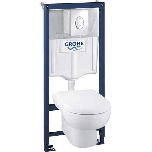 Комплект Grohe Solido 39191000 подвесной унитаз + инсталляция + кнопка